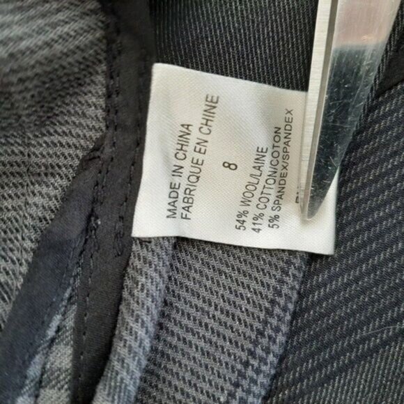 THEORY Zerena Wool & Cotton Blend Plaid Blazer Jacket Sz 8 - Picture 10 of 10